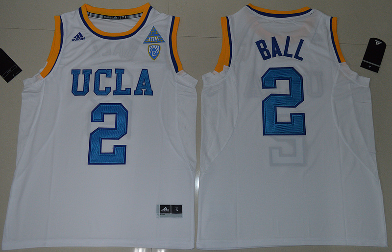 2017 UCLA Bruins Lonzo Ball #2 College Basketball Authentic  White Jersey